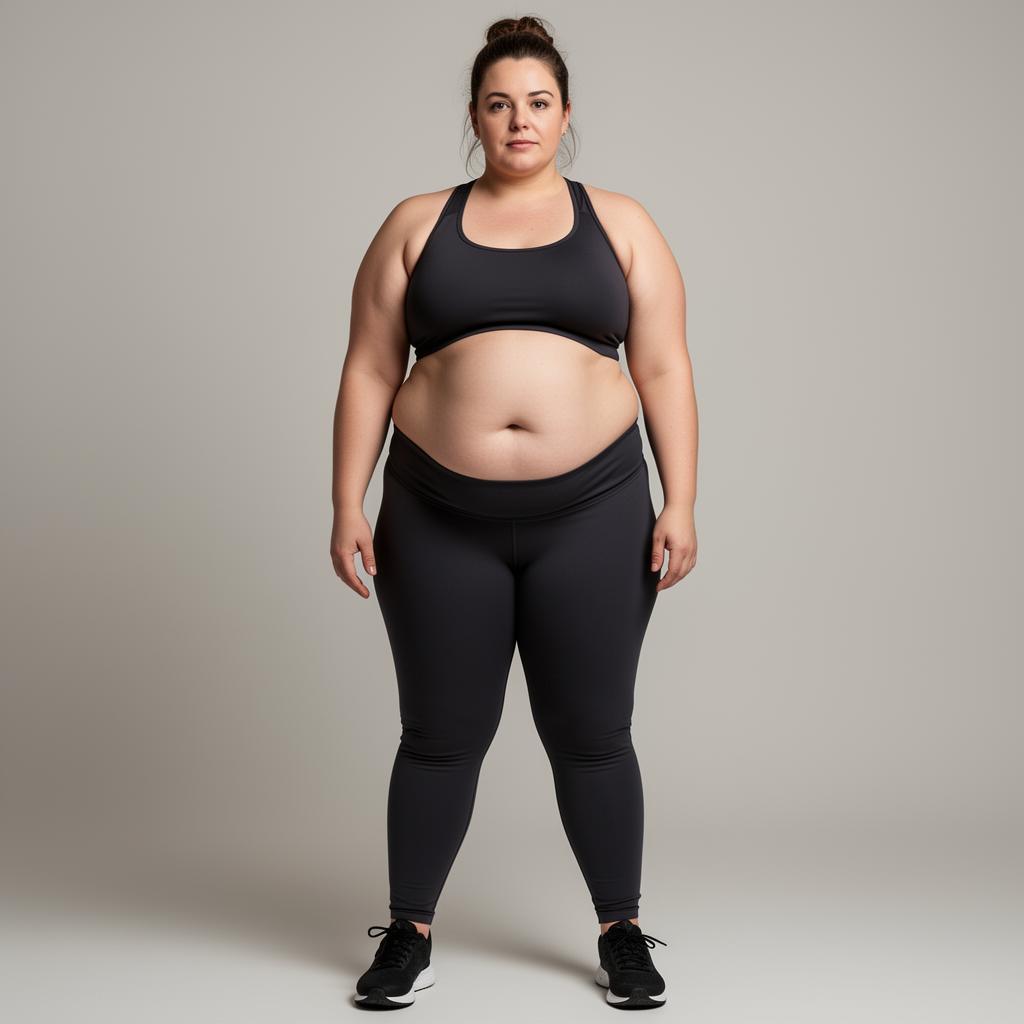 Before - female fitness transformation